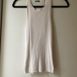 White knit Tank made in Italy